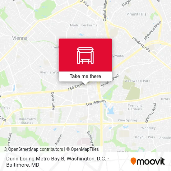 Dunn Loring Metro Bay B map