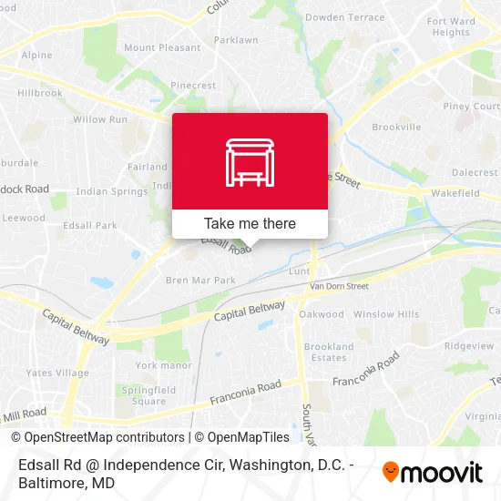 Edsall Rd @ Independence Cir map