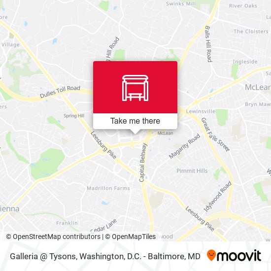Galleria And Tysons map