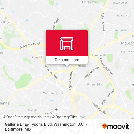 Galleria Dr @ Tysons Blvd map