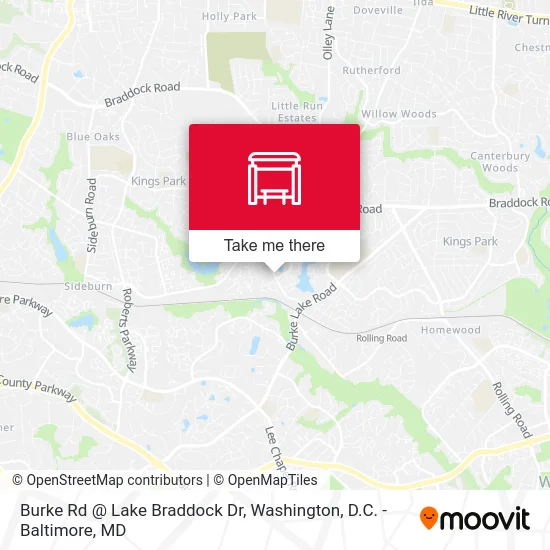 Burke Rd @ Lake Braddock Dr map