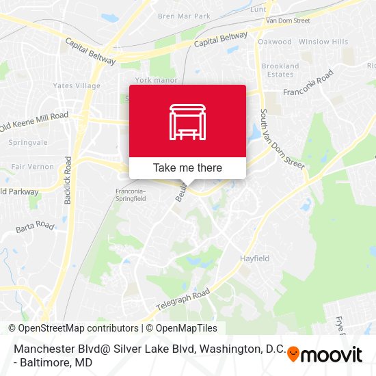 Manchester Blvd@ Silver Lake Blvd map