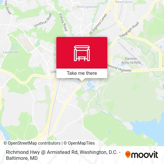 Richmond Hwy @ Armistead Rd map