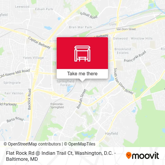 Flat Rock Rd @ Indian Trail Ct map