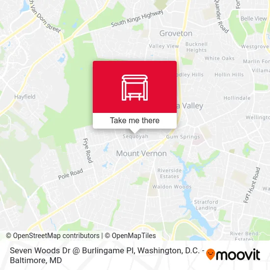 Seven Woods Dr @ Burlingame Pl map