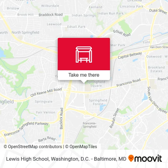 Lewis High School map