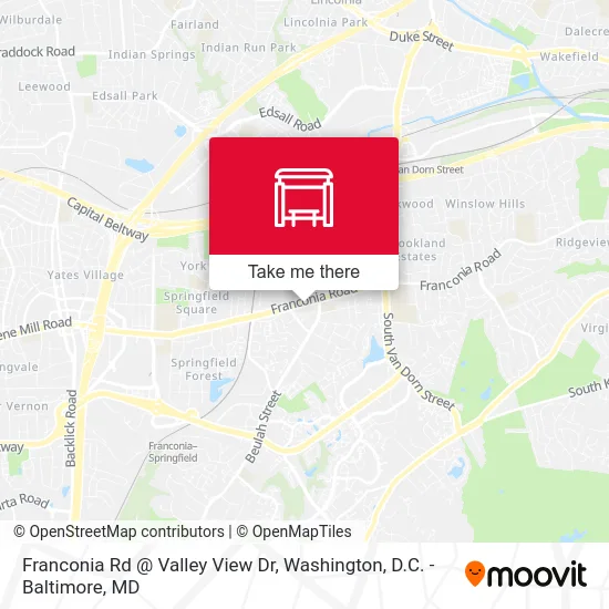 Franconia Rd @ Valley View Dr map