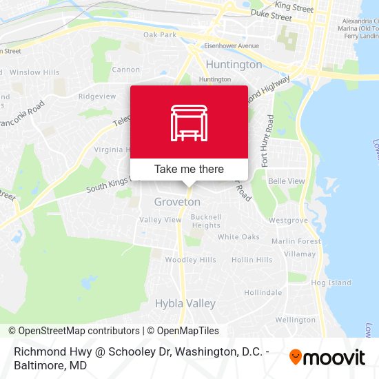 Mapa de Richmond Hwy @ Schooley Dr