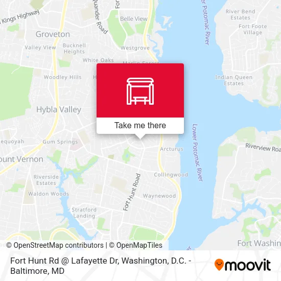 Fort Hunt Rd @ Lafayette Dr map