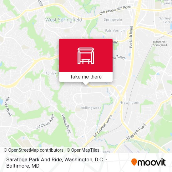 Saratoga Park And Ride map
