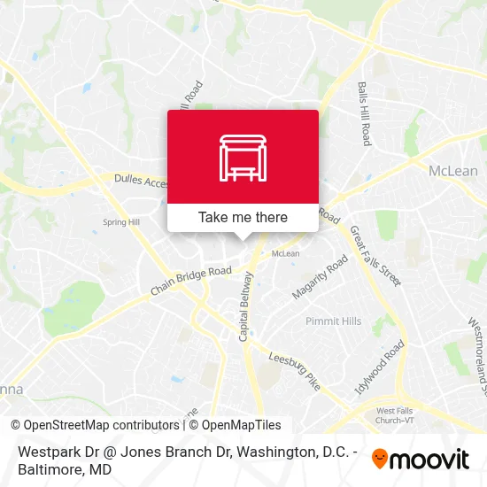 Westpark Dr @ Jones Branch Dr map