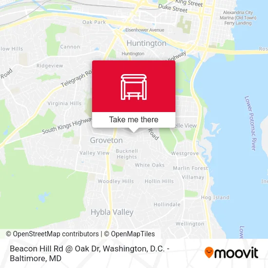 Beacon Hill Rd @ Oak Dr map