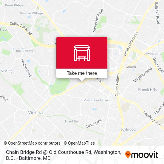Chain Bridge Rd @ Old Courthouse Rd map