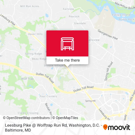 Leesburg Pike @ Wolftrap Run Rd map