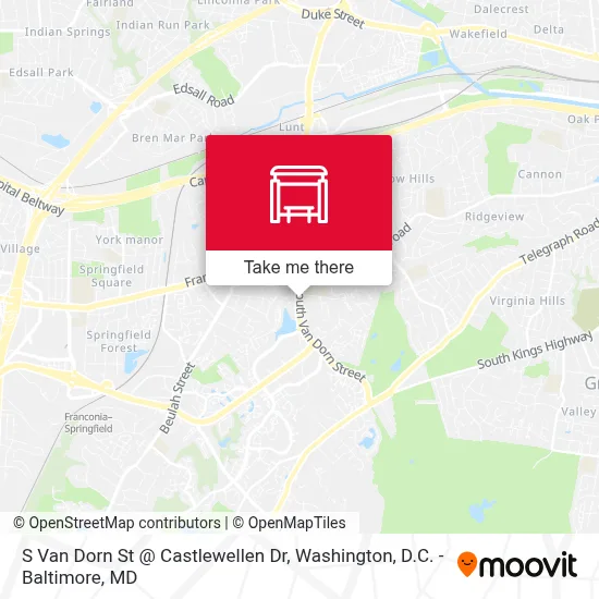 S Van Dorn St @ Castlewellen Dr map