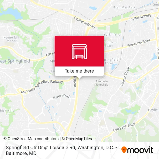 Mapa de Springfield Ctr Dr @ Loisdale Rd