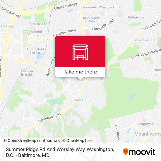 Summer Ridge Rd And Worsley Way map