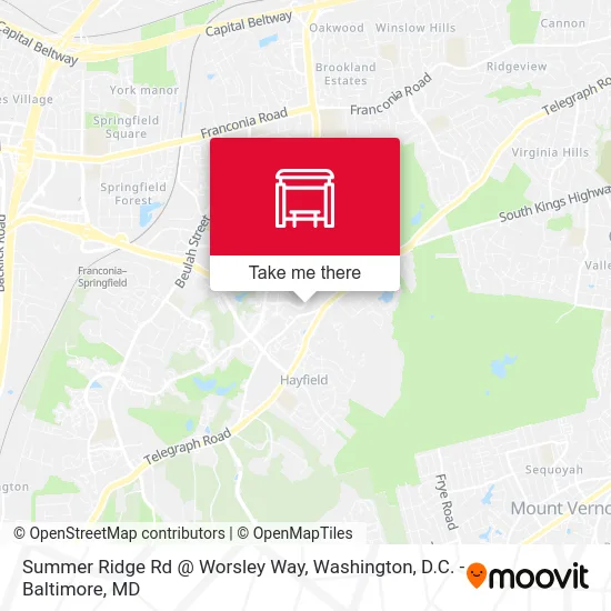 Summer Ridge Rd @ Worsley Way map