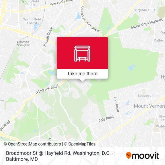 Broadmoor St @ Hayfield Rd map