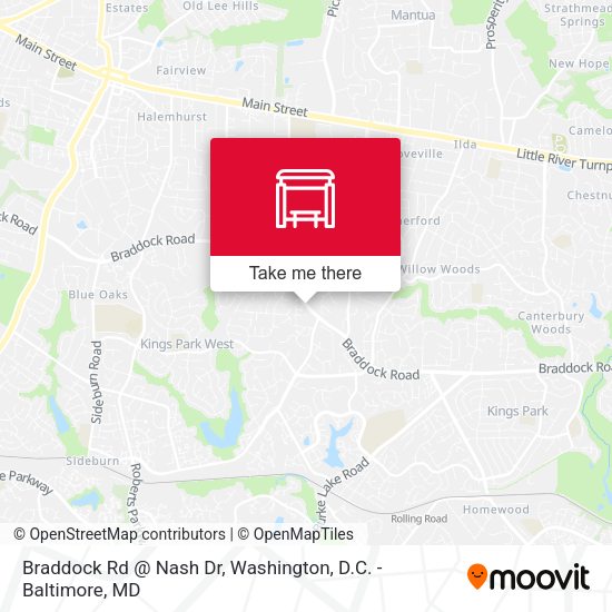 Braddock Rd @ Nash Dr map