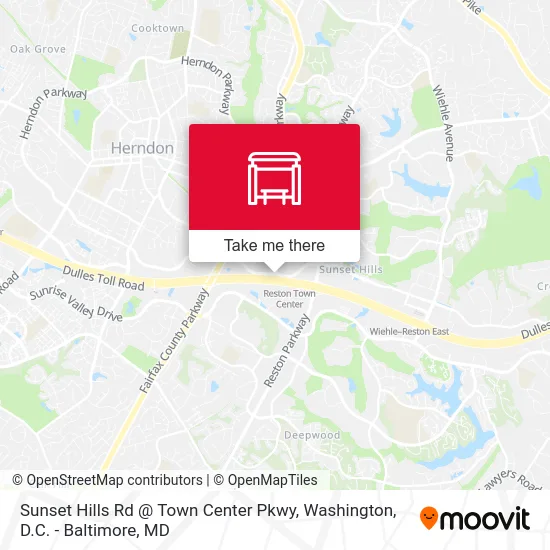 Sunset Hills Rd @ Town Center Pkwy map