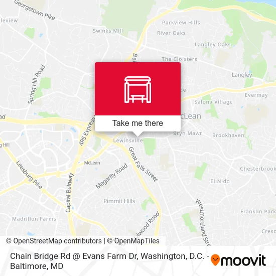 Chain Bridge Rd @ Evans Farm Dr map