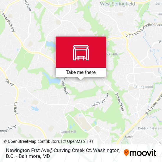 Newington Frst Ave@Curving Creek Ct map