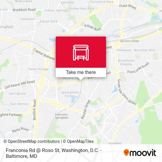 Mapa de Franconia Rd @ Roso St