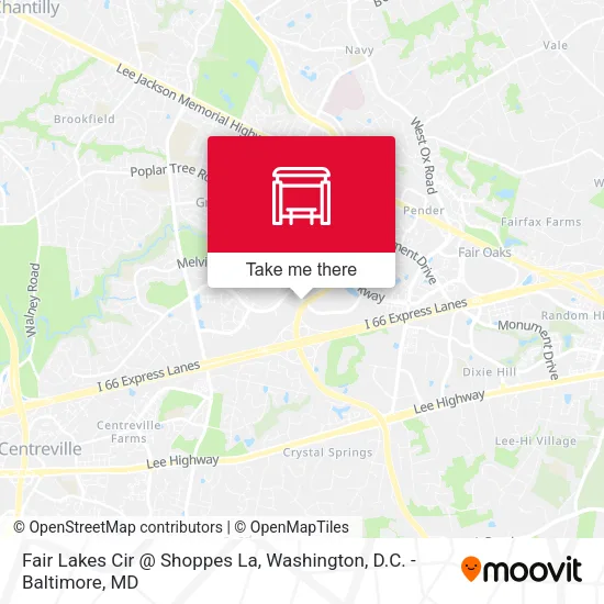 Fair Lakes Cir @ Shoppes La map