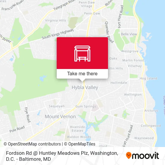 Fordson Rd @ Huntley Meadows Plz map