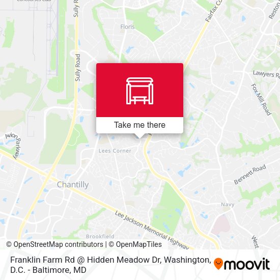 Franklin Farm Rd @ Hidden Meadow Dr map