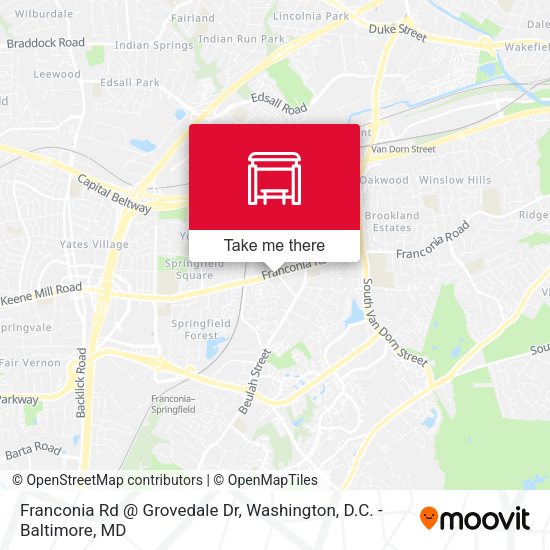 Franconia Rd @ Grovedale Dr map