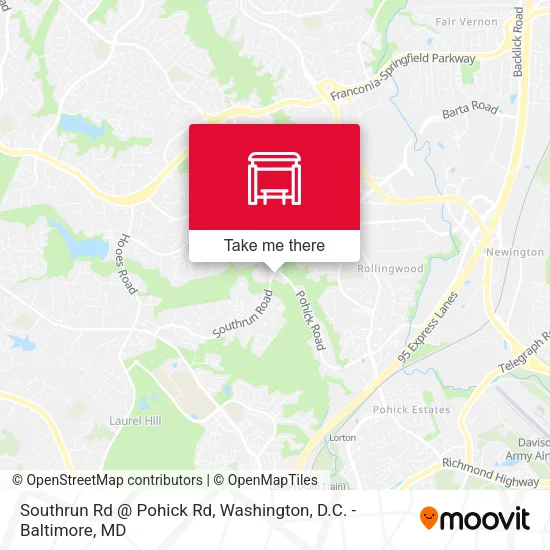 Southrun Rd @ Pohick Rd map