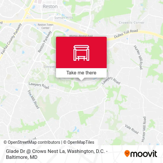 Glade Dr @ Crows Nest La map