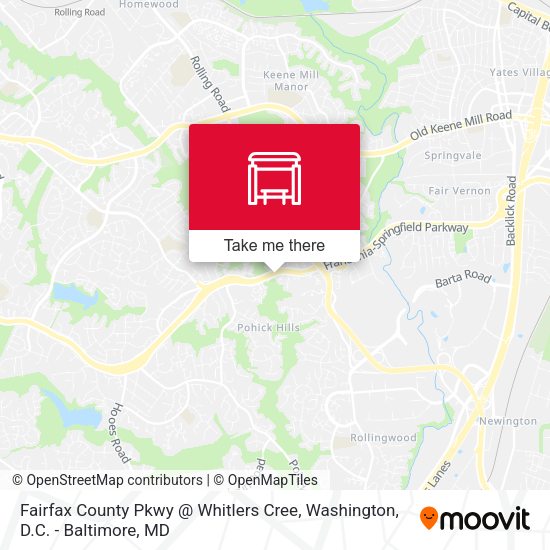 Mapa de Fairfax County Pkwy @ Whitlers Cree