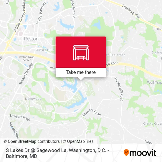 S Lakes Dr @ Sagewood La map