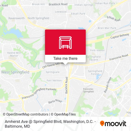 Amherst Ave @ Springfield Blvd map