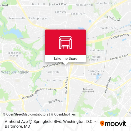 Amherst Ave @ Springfield Blvd map