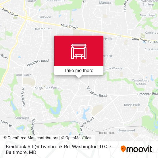 Mapa de Braddock Rd @ Twinbrook Rd