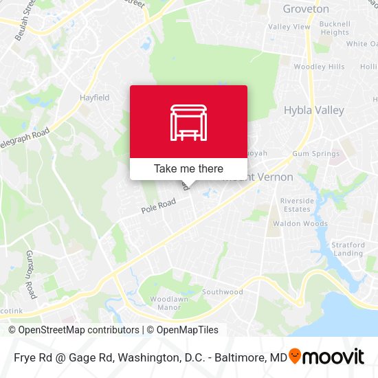 Frye Rd @ Gage Rd map