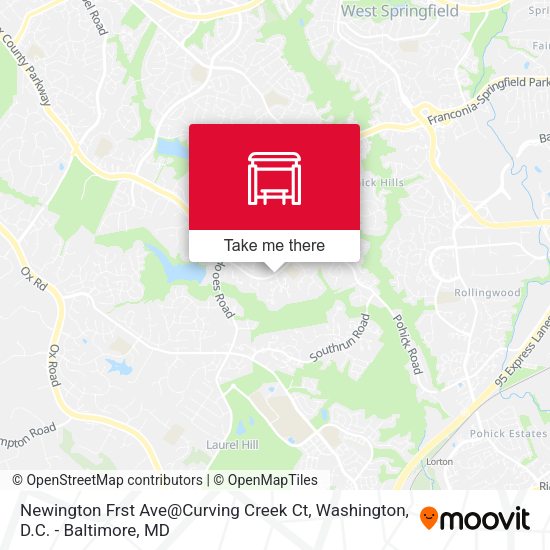 Newington Frst Ave@Curving Creek Ct map