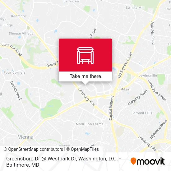 Mapa de Greensboro Dr @ Westpark Dr