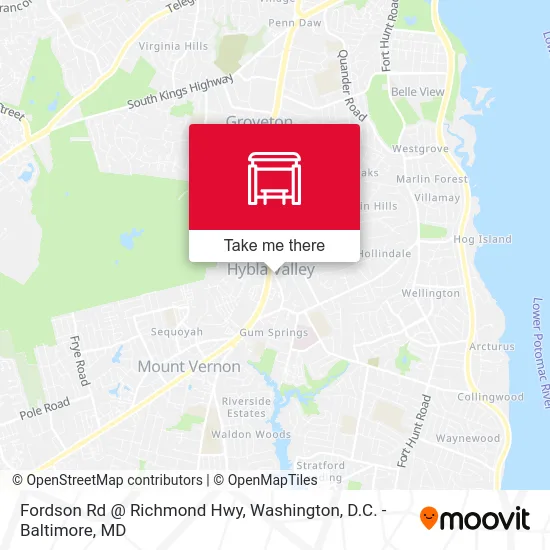 Fordson Rd @ Richmond Hwy map