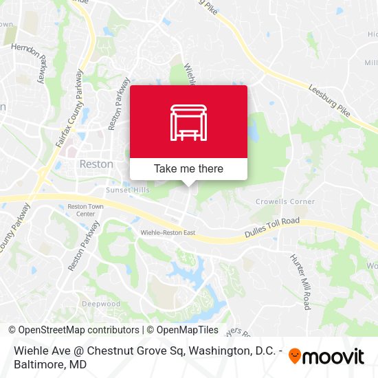 Wiehle Ave @ Chestnut Grove Sq map