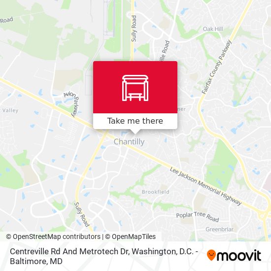 Centreville Rd And Metrotech Dr map