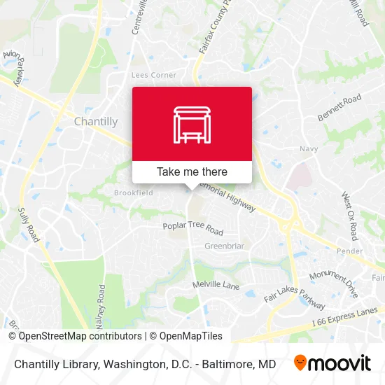 Chantilly Library map