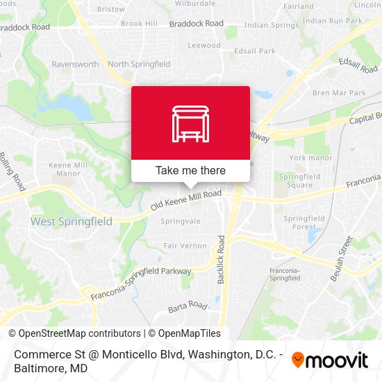 Commerce St @ Monticello Blvd map