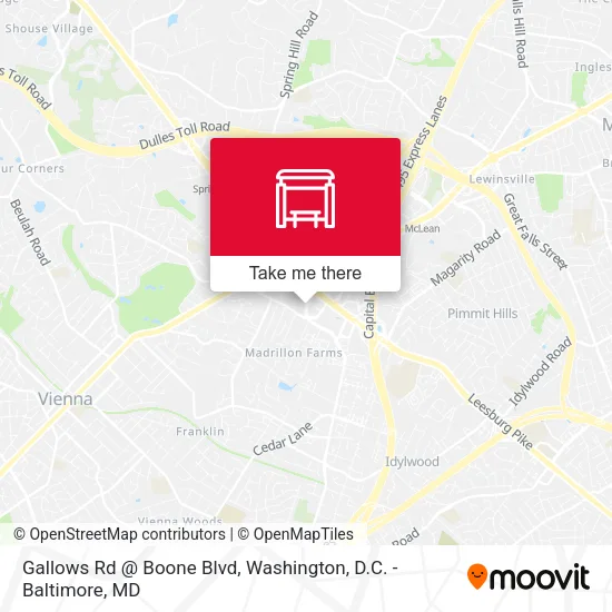 Mapa de Gallows Rd @ Boone Blvd