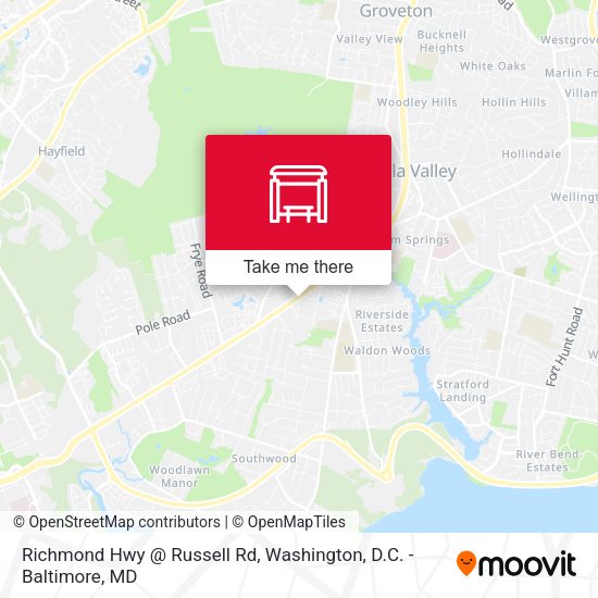 Richmond Hwy @ Russell Rd map