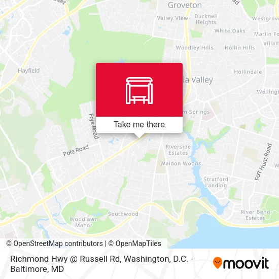Richmond Hwy @ Russell Rd map